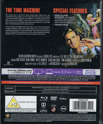The Time Machine UK Premium Collection Blu-Ray + DVD + Digital HD + Ltd Ed Art Cards Region Free