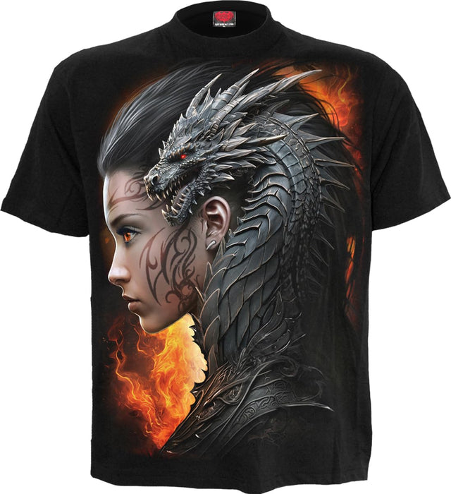 Spiral Draco Queen Uomo T-Shirt Nero Regular