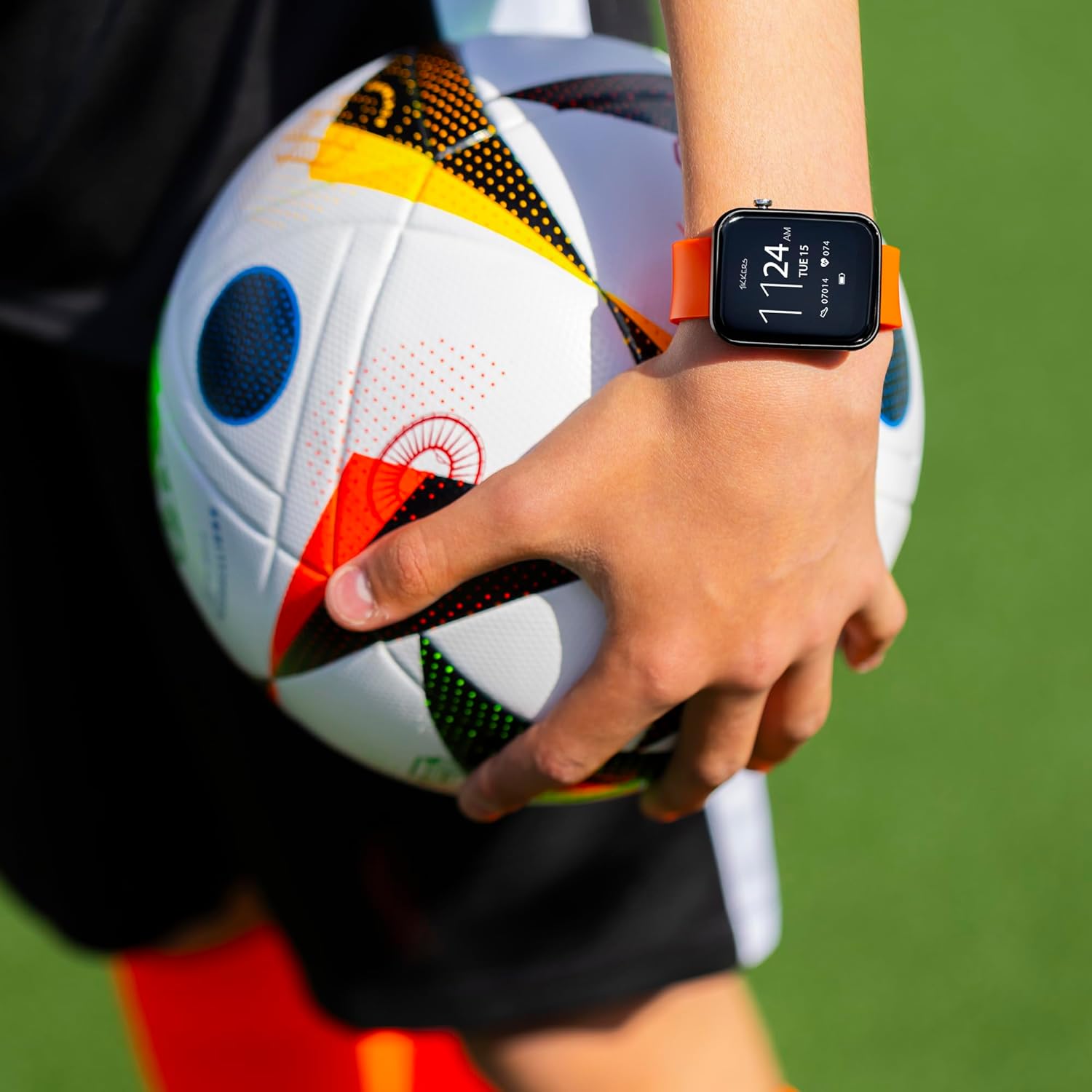Tikkers Smart Series 13 Orange Silicone Strap Smart Watch