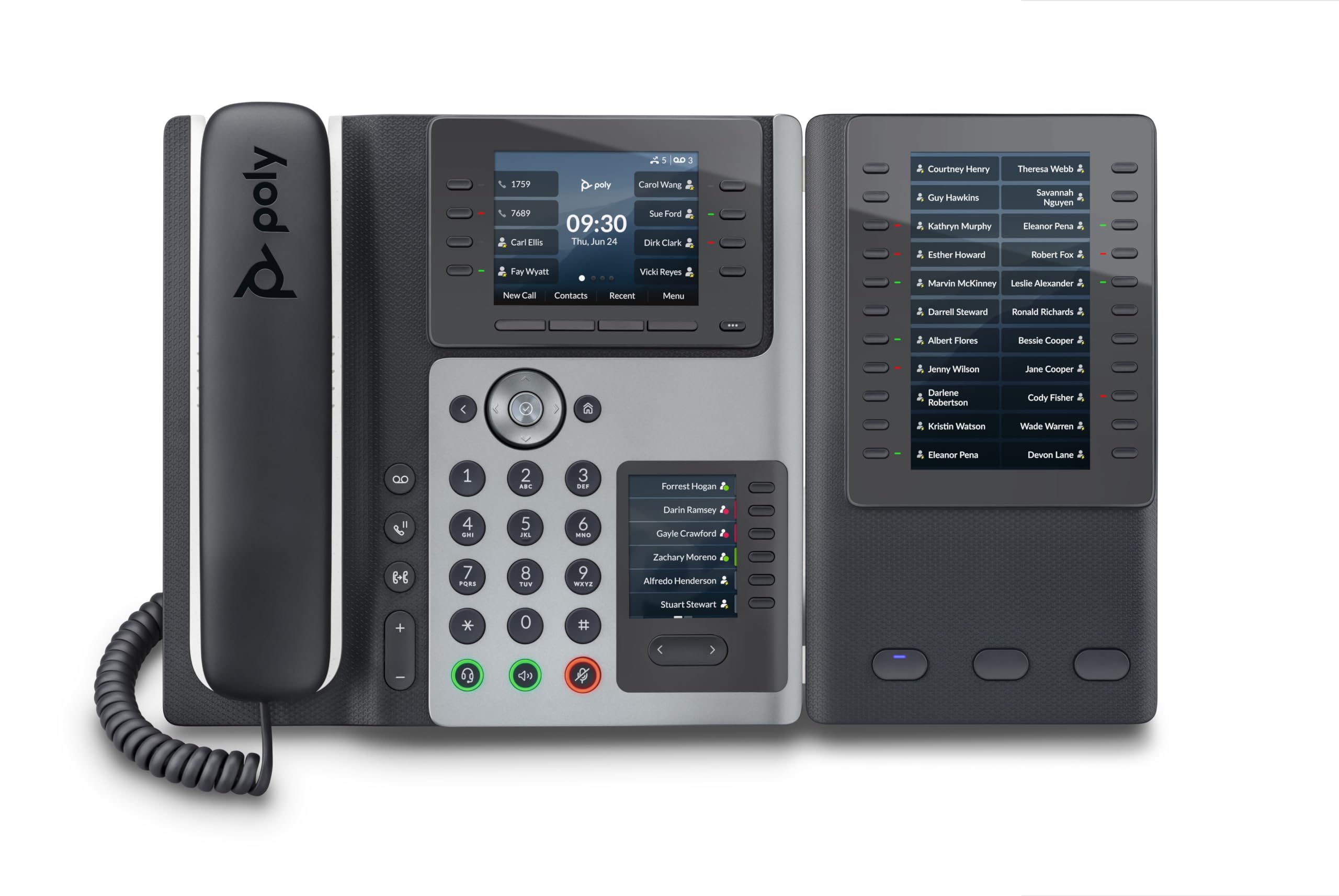 Poly Edge E450 - Voip Phone With Caller Id/Call Waiting - 3-Way Call Capability - Sip, Sdp - Midnight Blue, White
