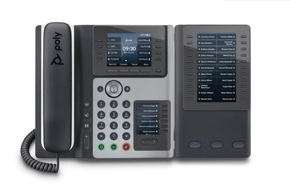 Poly Edge E450 - Voip Phone With Caller Id/Call Waiting - 3-Way Call Capability - Sip, Sdp - Midnight Blue, White