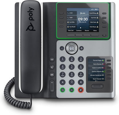 Poly Edge E450 - Voip Phone With Caller Id/Call Waiting - 3-Way Call Capability - Sip, Sdp - Midnight Blue, White