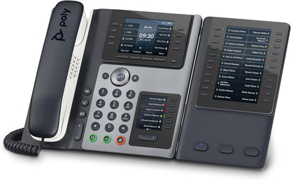 Poly Edge E450 - Voip Phone With Caller Id/Call Waiting - 3-Way Call Capability - Sip, Sdp - Midnight Blue, White