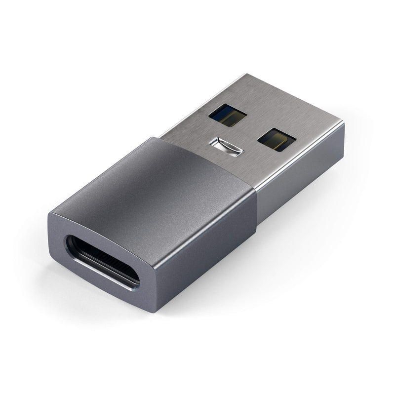 Satechi Type-A to Type-C Adapter Converter - USB-A Male to USB-C Female - Compatible with iMac, MacBook Pro/MacBook, Laptops, PC, Computers and More (Space Grey