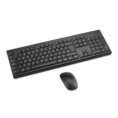 Kensington KM150 EQ Wireless Keyboard and Mouse Combo Set for Windows and MacOS, USB 2.4 GHz Nano Receiver, Full-Size Numpad Keyboard, 1200 DPI Silent Click Mouse (QWERTY UK Layout Black K75562UK
