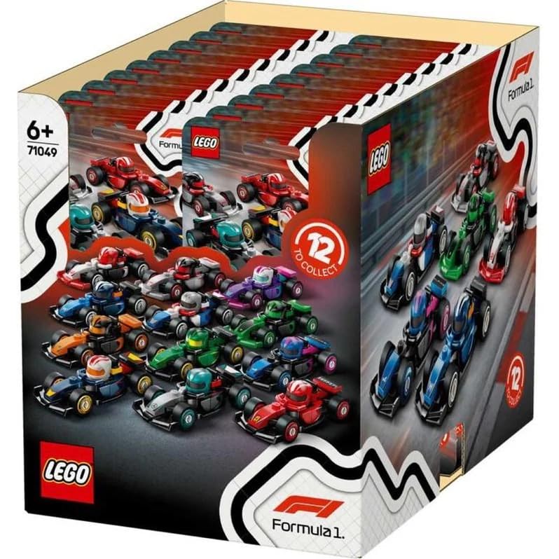 LEGO Box of 36 Formula 1 Race Cars Collectible Minifigures 71049, 3x of each car