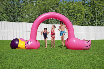 Speelgoed watersproeier Bestway Roze flamingo 340 x 110 x 193 cm Plastic