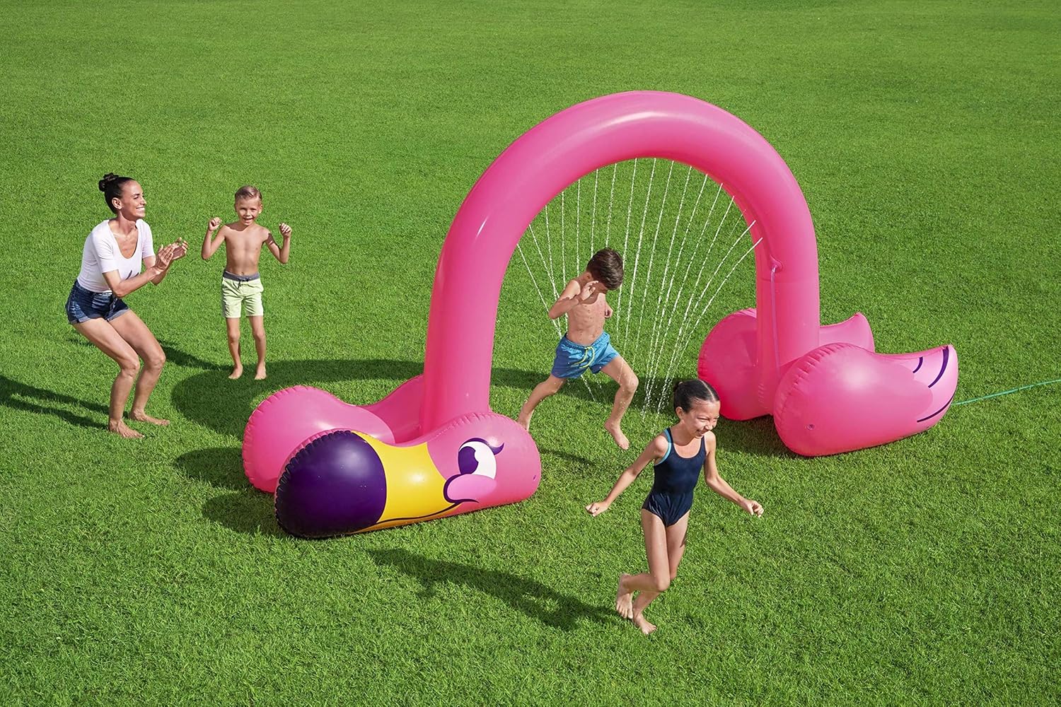 Speelgoed watersproeier Bestway Roze flamingo 340 x 110 x 193 cm Plastic