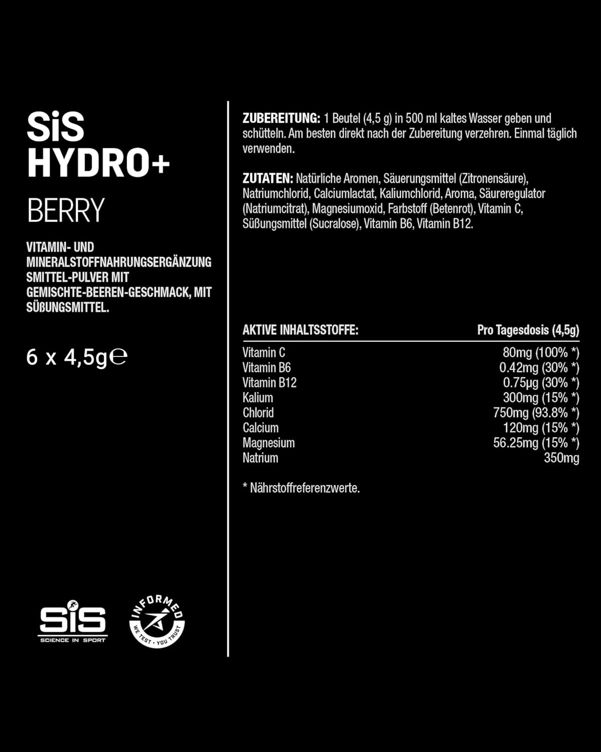 Hydro+ Stick Powder Berry - 4.5g - Pack of 6