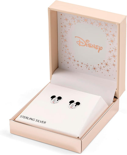 Disney 925 Sterling Silver Mickey Mouse Enamel Stud Earrings for Girls