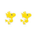 Peanuts 925 Sterling Silver Womens Woodstock Snoopy Enamel Stud Earrings