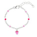 Sterling Silver 925 Minnie Mouse Pink Charm Bracelet