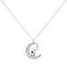 Peanuts Snoopy in Moon Women's Silver Necklace Fan Merch TV Series Cartoon