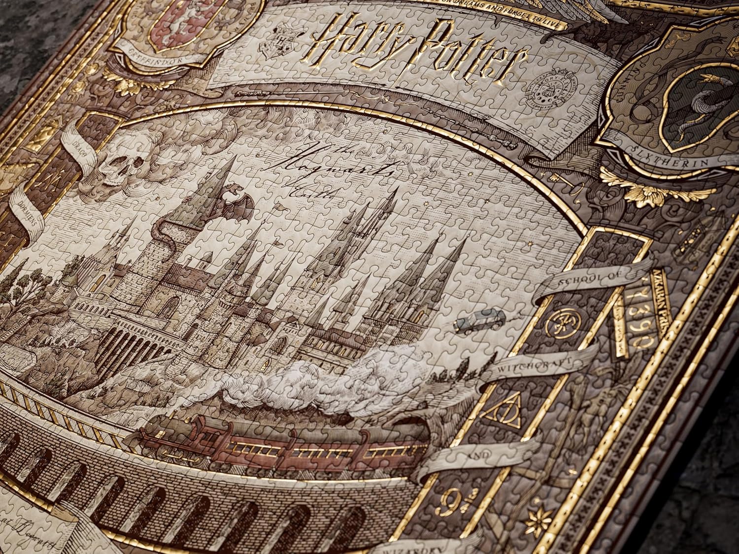 theory11 Harry Potter Jigsaw Puzzle - 1,000 Piece Jigsaw Puzzle - Officially Licensed Harry Potter Merchandise & Collectibles - Precision Fit and Premium Quality - Intermediate Puzzle