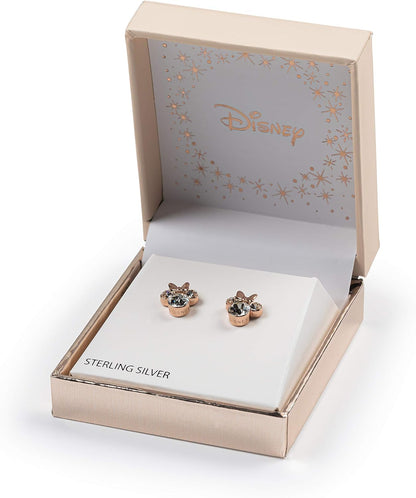 Minnie Mouse Two Tone Sterling Silver Earrings E905104PRWL