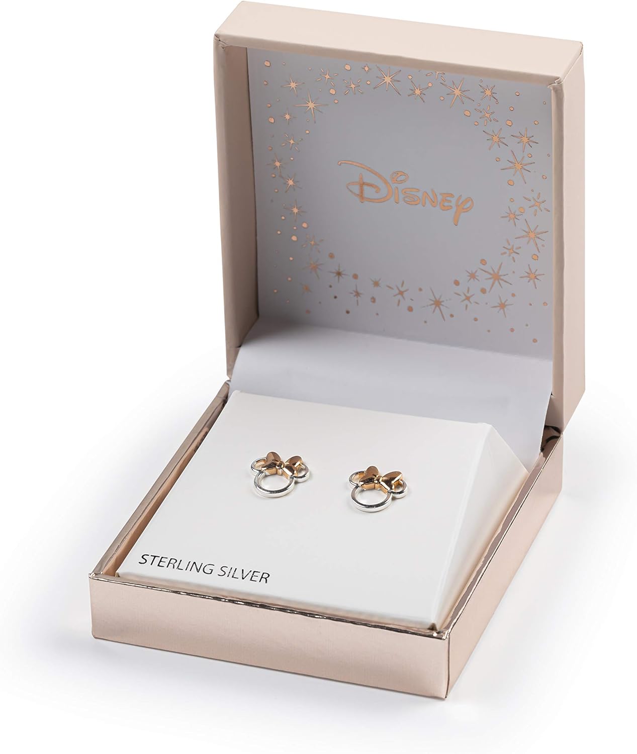 Minnie Mouse Silver and Rose Gold Earrings E901880TL