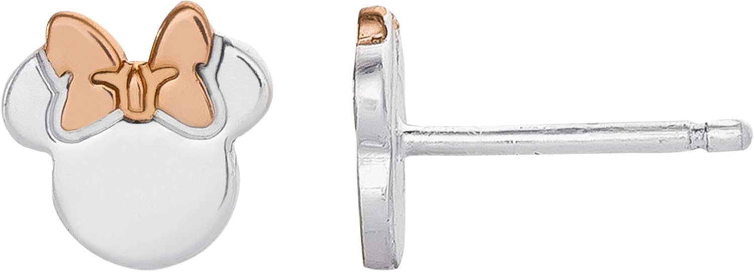Minnie Mouse Silver and Rose Gold Earrings E905119TL.PH, one size