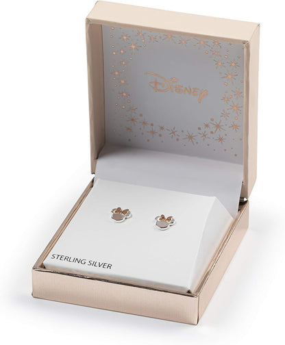 Minnie Mouse Silver and Rose Gold Earrings E905119TL.PH, one size