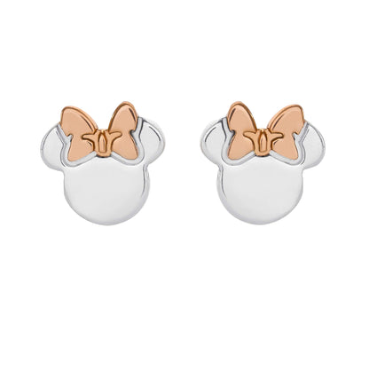 Minnie Mouse Silver and Rose Gold Earrings E905119TL.PH, one size