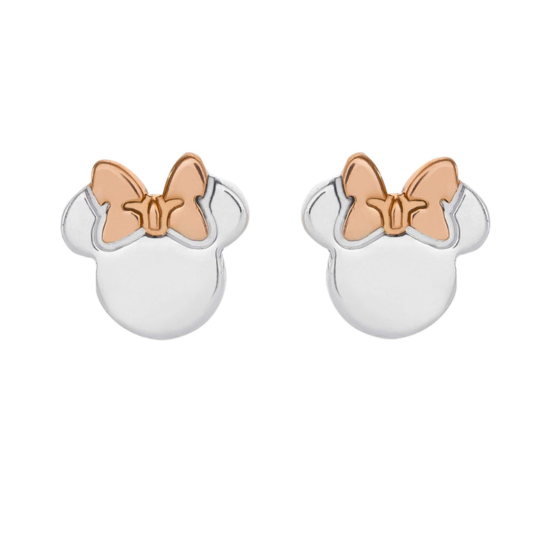 Minnie Mouse Silver and Rose Gold Earrings E905119TL.PH, one size