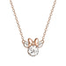 Minnie Mouse Silver and Rose Gold Stone Set Necklace N902302PRWL-16.PH