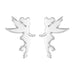 Tinker Bell Sterling Silver Silhouette Stud Earrings