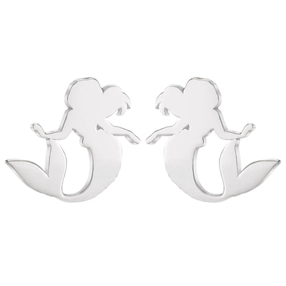 Disney Princess Mermaid Sterling Silver Stud Earrings E901882SL