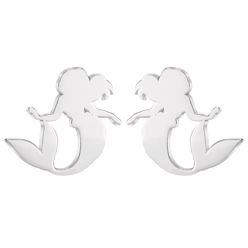 Disney Princess Mermaid Sterling Silver Stud Earrings E901882SL