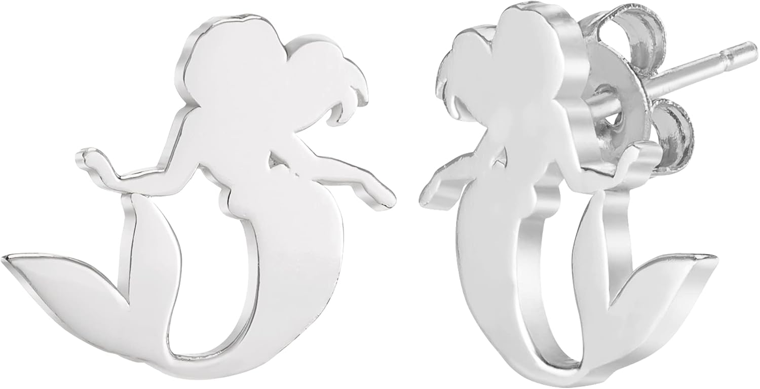 Disney Princess Mermaid Sterling Silver Stud Earrings E901882SL