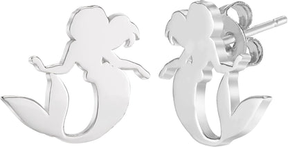Disney Princess Mermaid Sterling Silver Stud Earrings E901882SL