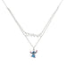 Disney Lilo and Stitch Sterling Silver Double Chain Ohana Pendant Necklace