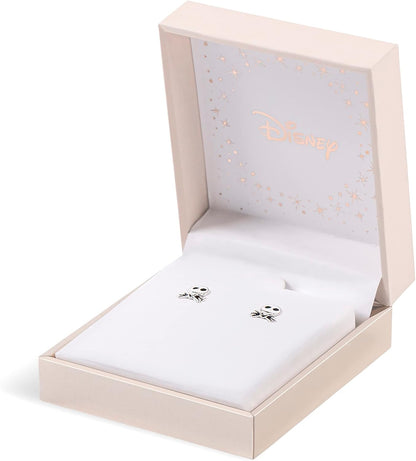 Disney Nightmare Before Christmas Jack Skellington Sterling Silver Enamel Stamp Stud Earrings