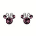 Disney Minnie Mouse Sterling Silver February Birthstone Earrings