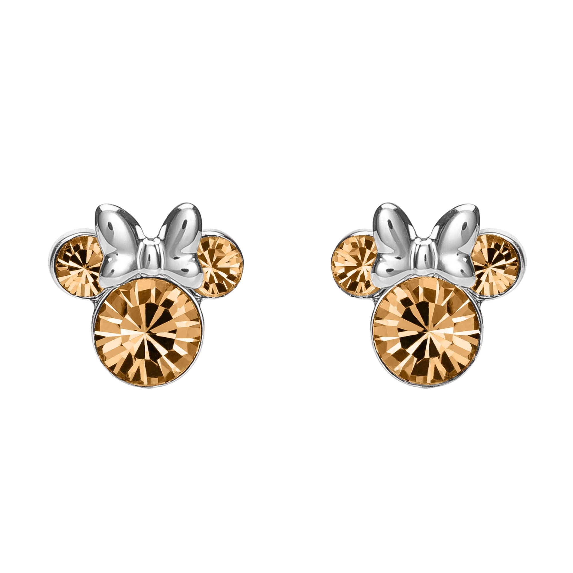 Disney Minnie Mouse Sterling Silver June Birthstone Earrings