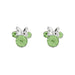 Disney Minnie Mouse Sterling Silver August Birthstone Earrings