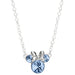 Disney Minnie Mouse Sterling Silver December Birthstone Crystal Necklace