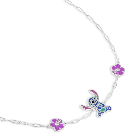 925 6.5``+1`` Enamel Stitch Bracelet