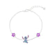 925 6.5``+1`` Enamel Stitch Bracelet