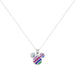 Mickey Mouse Womens Sterling Silver Multicoloured Stone Set Necklace C903180SNML-P.PH
