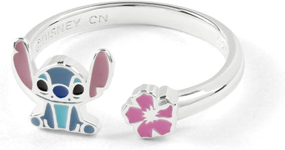 Sterling Silver Stitch And Flower Toe Ring