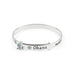 Stitch Girls Sterling Silver Ohana Means Family Bangle Bracelet