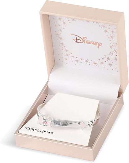 Disney Dumbo Elephant Girls Sterling Silver Bangle Bracelet