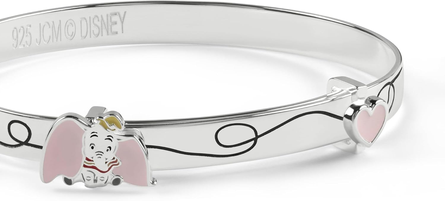 Disney Dumbo Elephant Girls Sterling Silver Bangle Bracelet