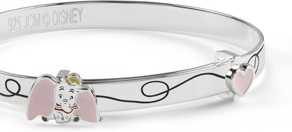 Disney Dumbo Elephant Girls Sterling Silver Bangle Bracelet