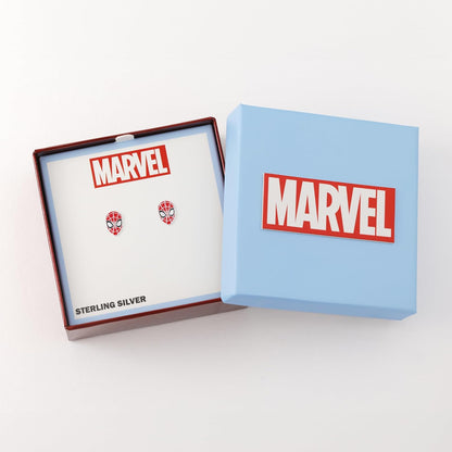 Disney Marvel Spiderman Sterling Silver Enamel Cartoon Stud Earrings