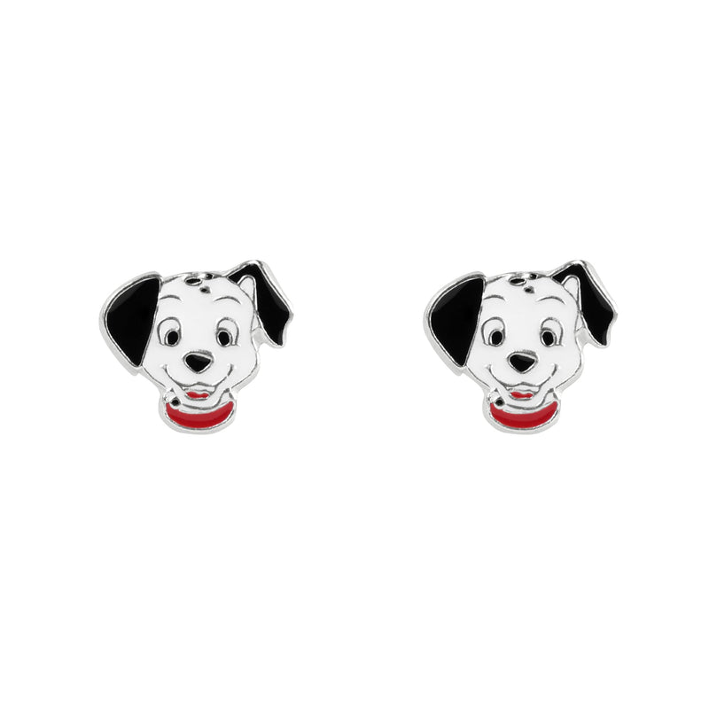 Disney Classics 101 Dalmatians Sterling Silver Enamel Stud Earrings