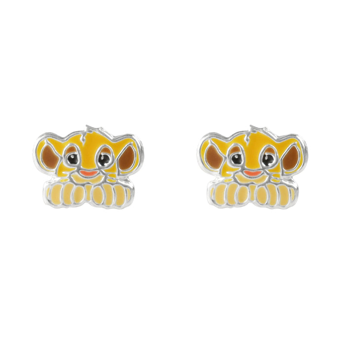 Disney The Lion King Simba Sterling Silver Enamel Earrings