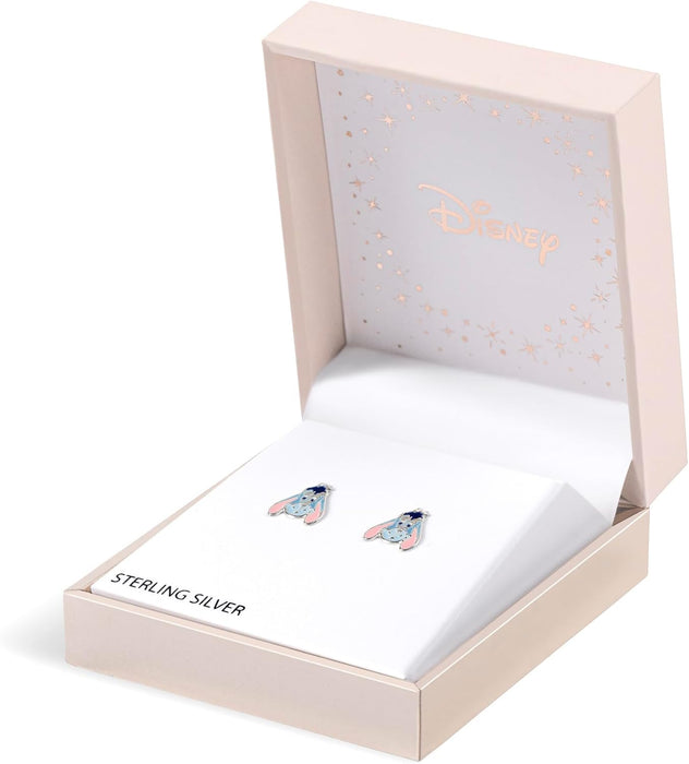 Winnie The Pooh Eeyore Sterling Silver Enamel Stud Earrings