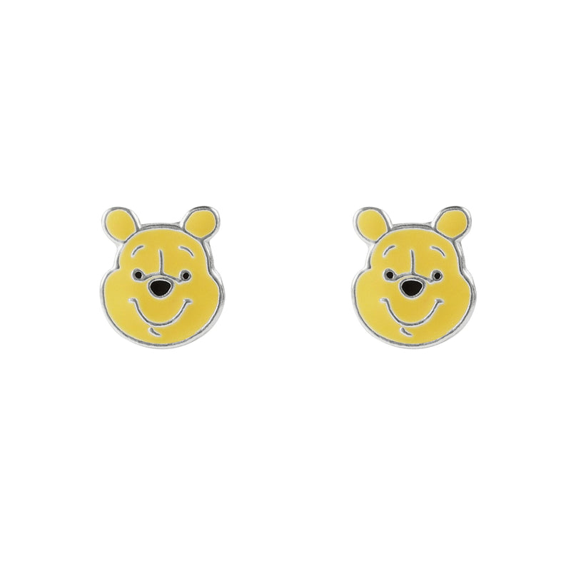 Disney Winnie The Pooh Sterling Silver Enamel Stud Earrings