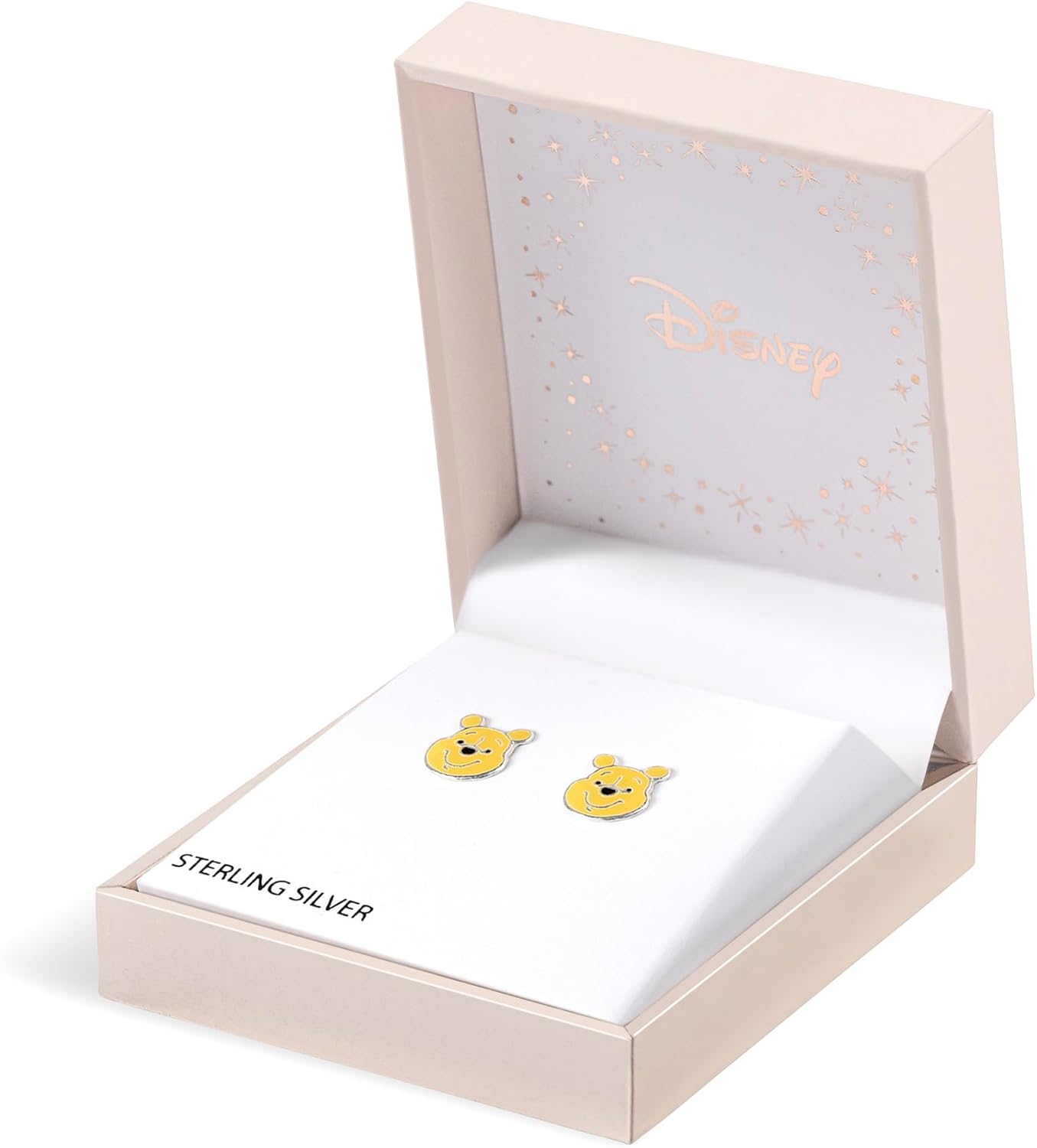 Disney Winnie The Pooh Sterling Silver Enamel Stud Earrings